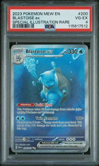 2023 #200 Blastoise EX PSA 4 Mew EN-151 Pokemon