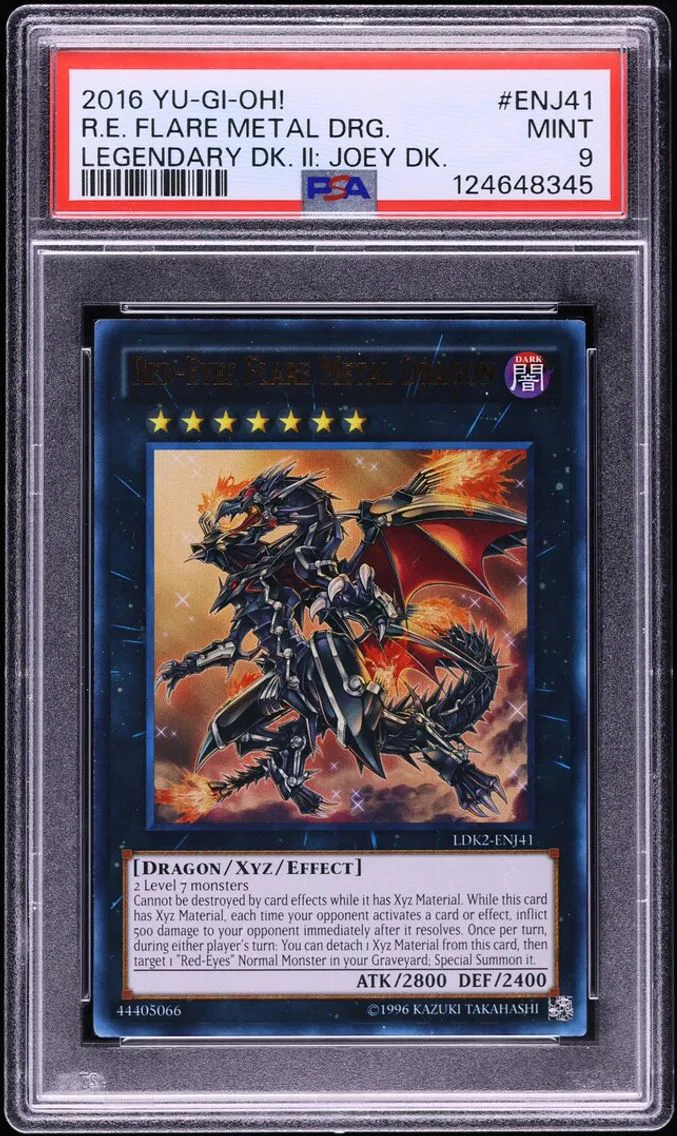 2016 #LDK2-ENJ41 Red Eyes Flare Metal Dragon PSA 9 Yu-Gi-Oh! Legendary Deck 2