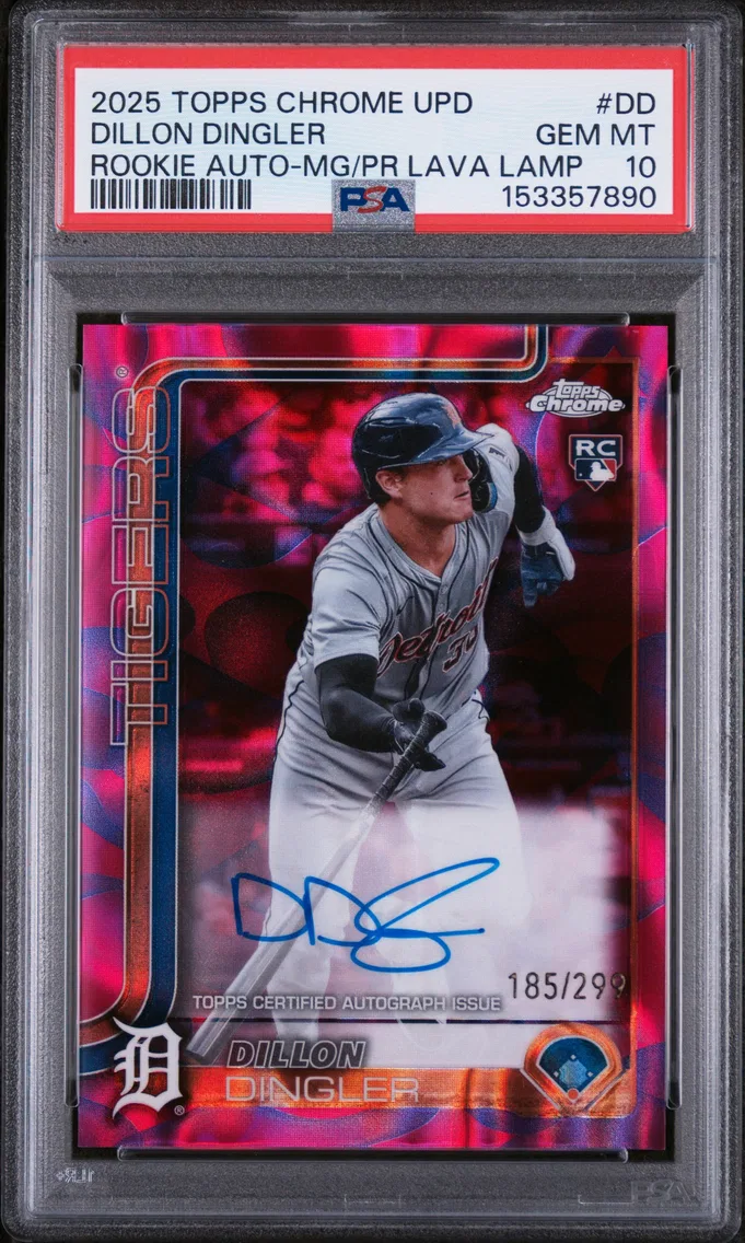 2025 #DD Dillon Dingler PSA 10 Topps Chrome Update Rookie Autographs
