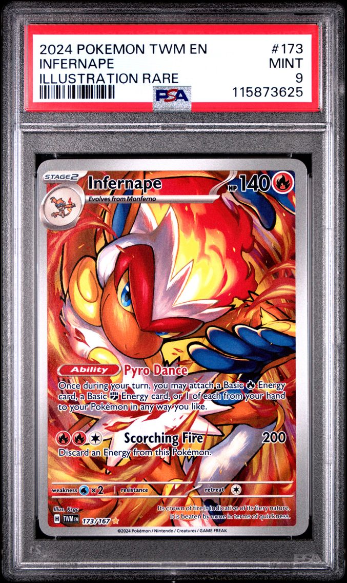 2024 #173 Infernape PSA 9 Twm EN-Twilight Masquerade Pokemon