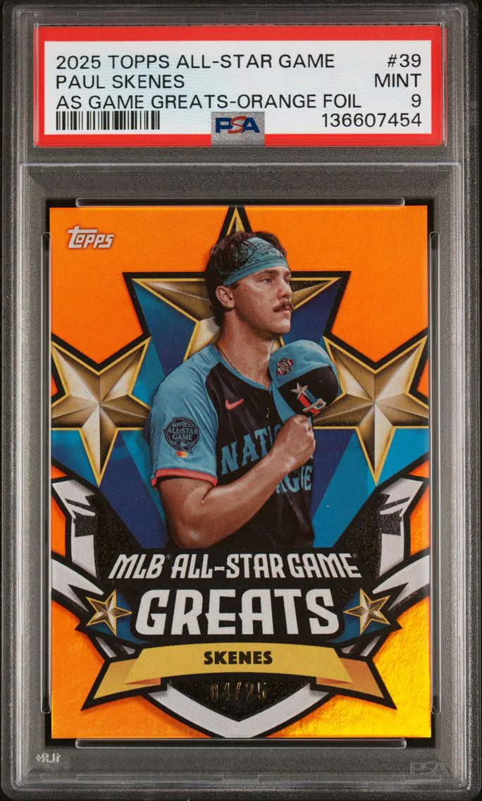 2025 #39 Paul Skenes PSA 9 Topps All-Star Game All-Star Game Greats