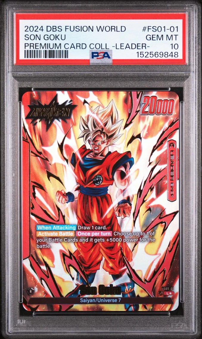 2024 #FS01-01 Son Goku PSA 10 Dragon Ball Super Card Game Fusion World Premium Card Collection -Leader Collection-