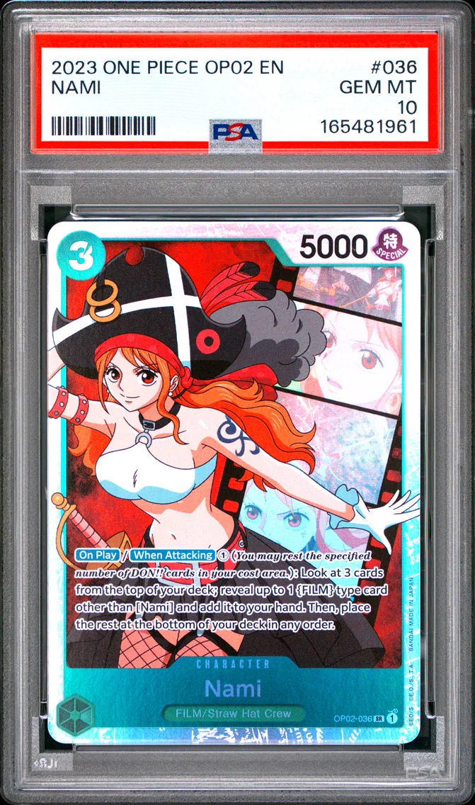 2023 #036 Nami PSA 10 One Piece OP02-Paramount War