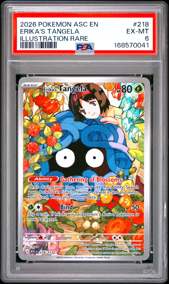 2026 #218 Erika's Tangela PSA 6 Asc EN-Ascended Heroes
