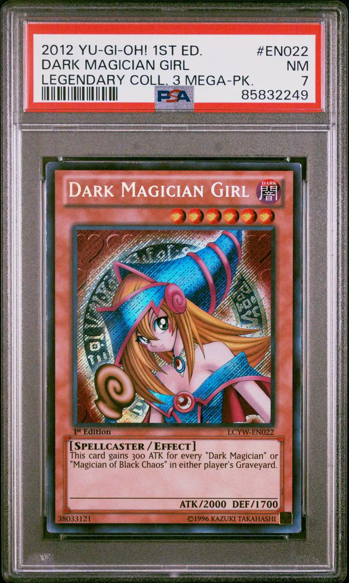 2012 #EN022 Dark Magician Girl 1st Edition PSA 7 YU-GI-Oh! Legendary Collection 3 Mega-Pack