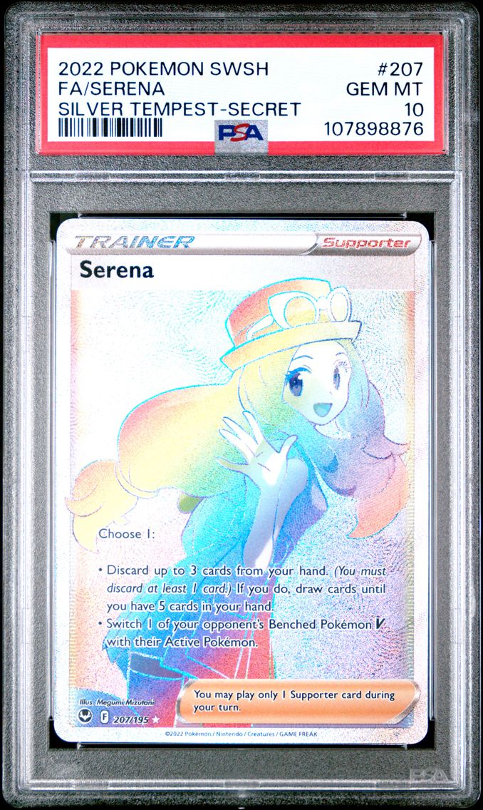 2022 #207 Full Art/Serena PSA 10 Sword & Shield Silver Tempest Pokemon