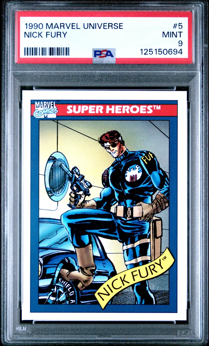 1990 #5 Nick Fury PSA 9 Marvel Universe