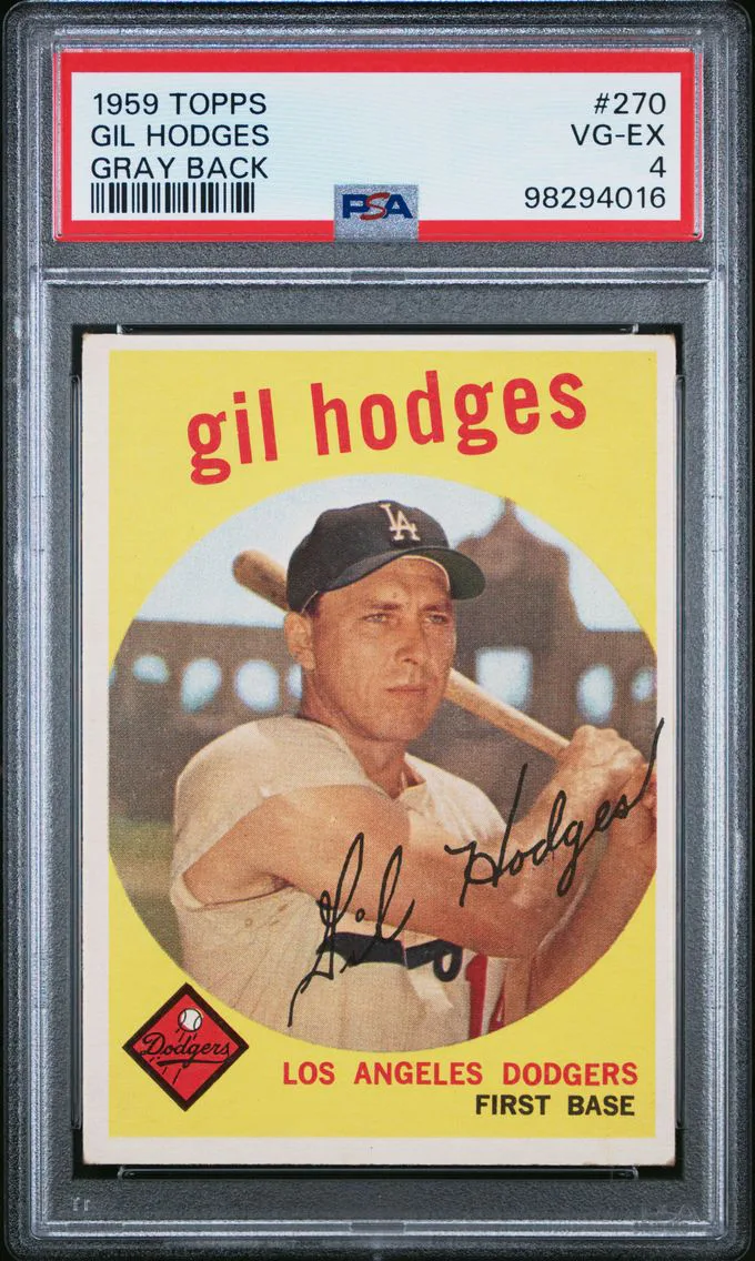 1959 #270 Gil Hodges PSA 4 Topps