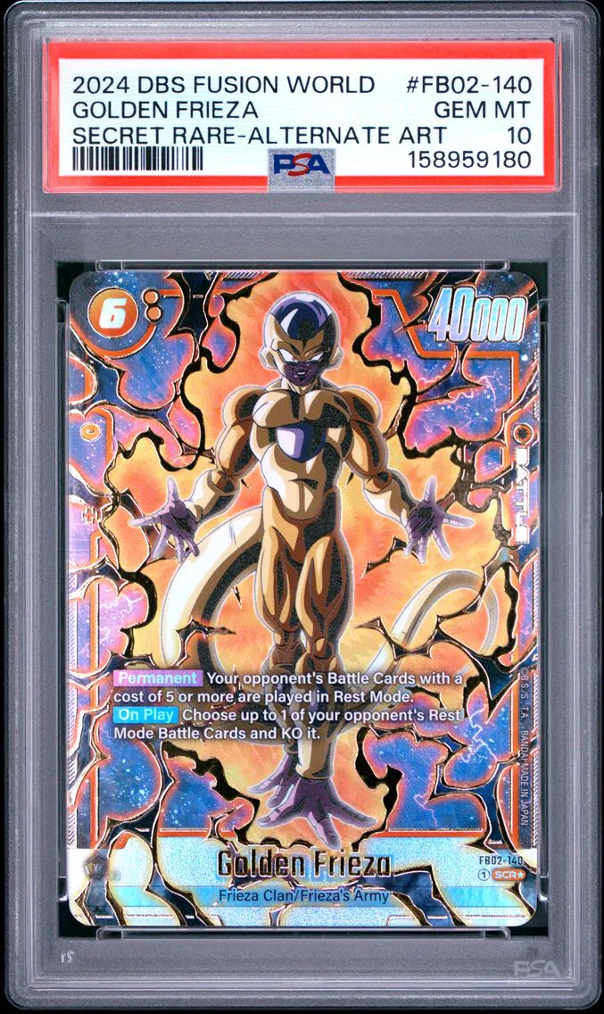 2024 #FB02-140 Golden Frieza PSA 10 Dragon Ball Super Card Game Fusion World Blazing Aura