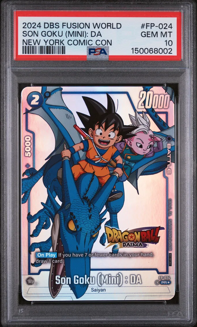 2024 #FP-024 Son Goku (Mini): DA PSA 10 Dragon Ball Super Card Game Fusion World New York Comic Con Promo