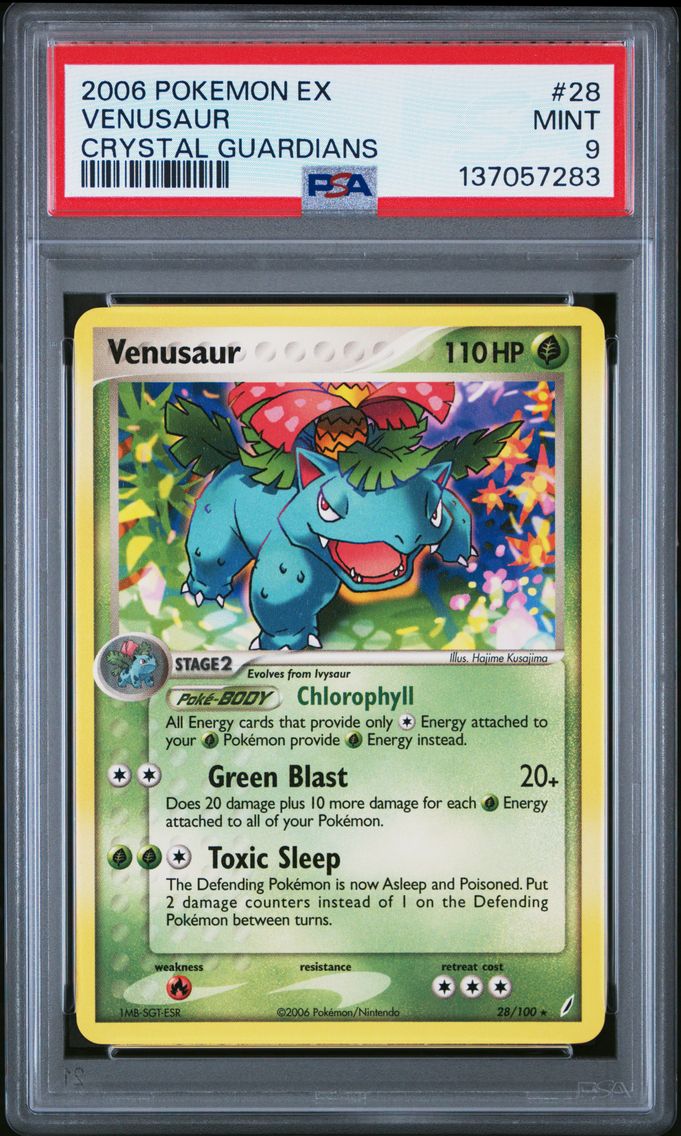 2006 #28 Venusaur PSA 9 EX Crystal Guardians Pokemon