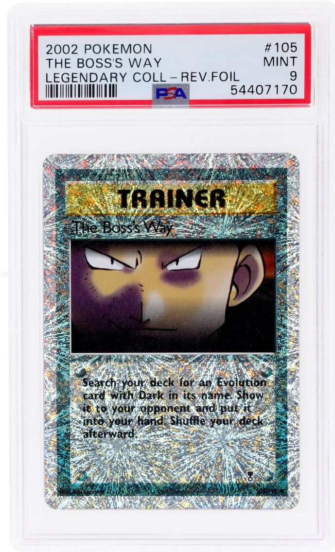 2002 #105 The Boss's Way-Reverse Foil PSA Legendary Collection Pokemon