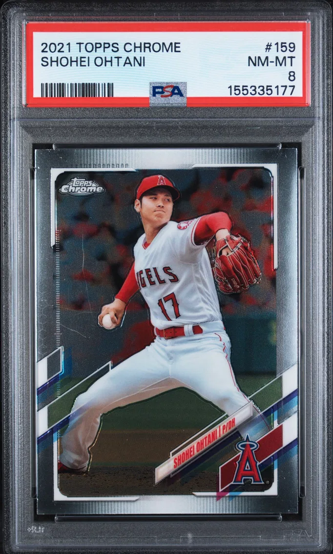 2021 #159 Shohei Ohtani PSA 8 Topps Chrome