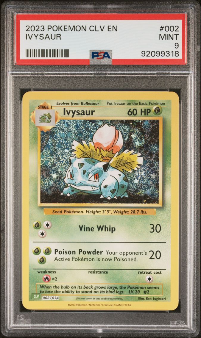 2023 #002 Ivysaur PSA 9 CLV-Trading Card Game Classic Venusaur & Lugia EX Deck
