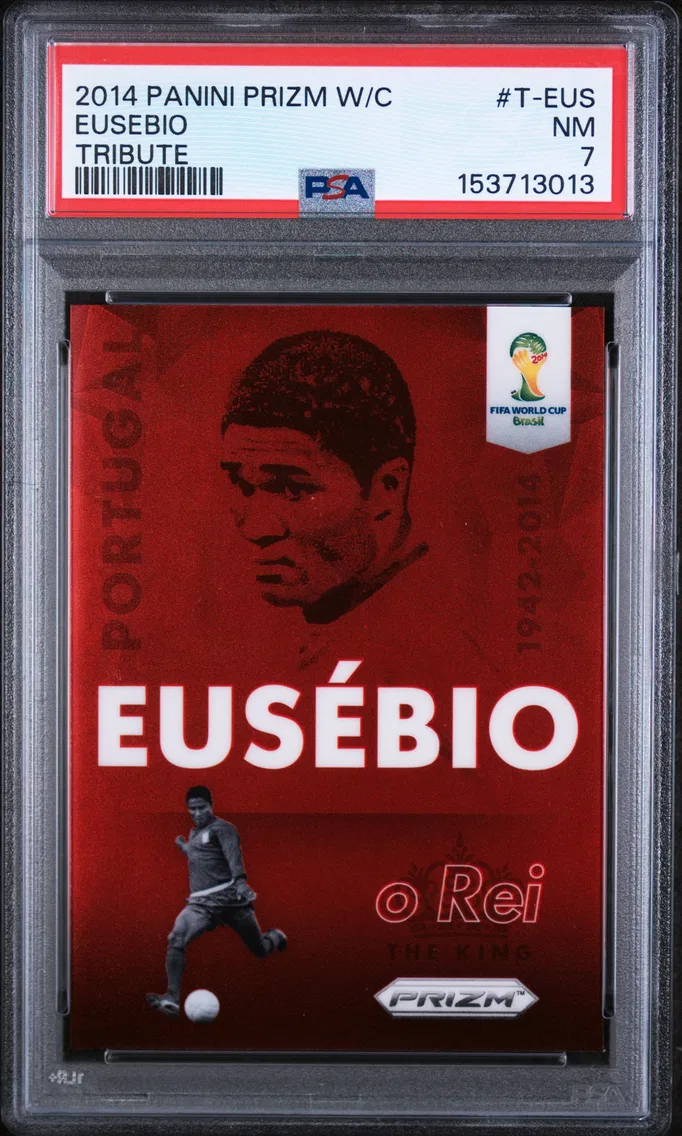 2014 #T-EUS Eusebio PSA 7 Panini Prizm Eusebio Tribute