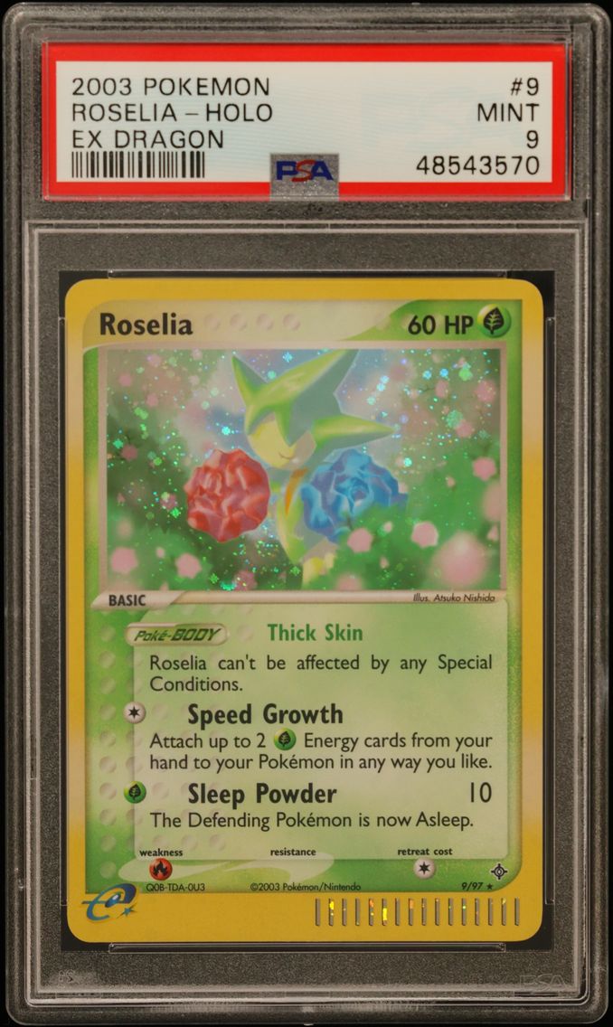 2003 #9 Roselia-Holo PSA 9 EX Dragon