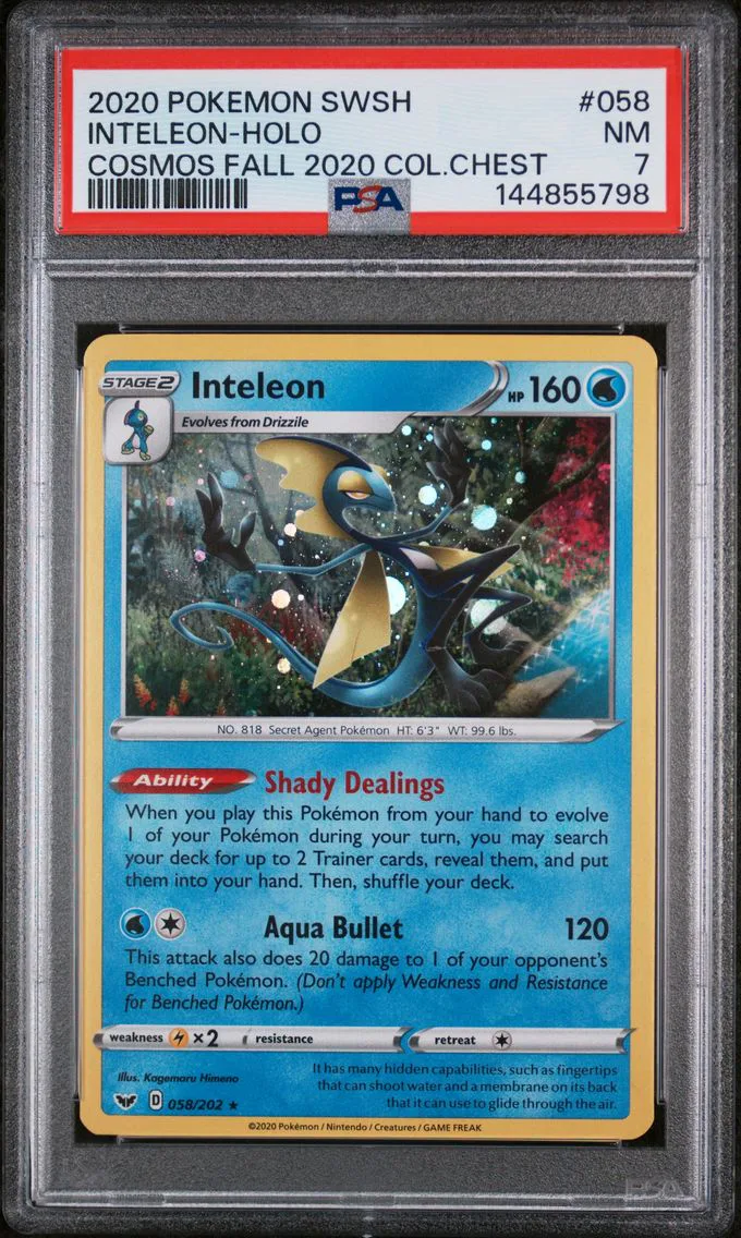 2020 #058 INTELEON-HOLO PSA 7 Sword & Shield