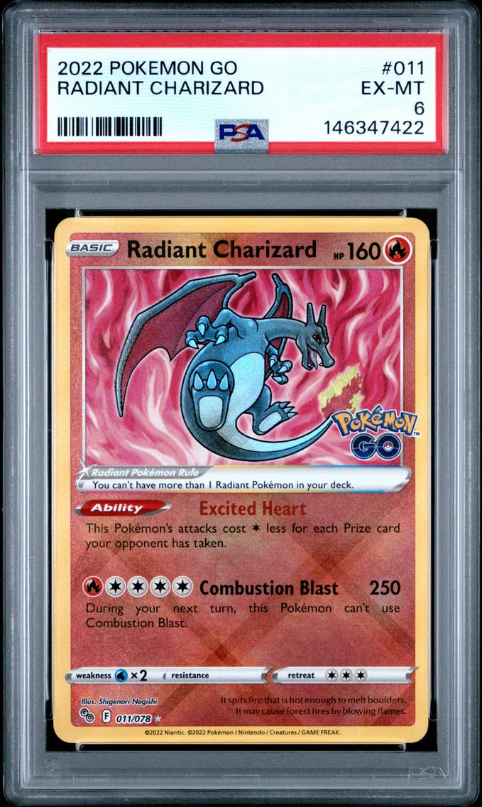 2022 #011 Radiant Charizard PSA 6 Go Pokemon