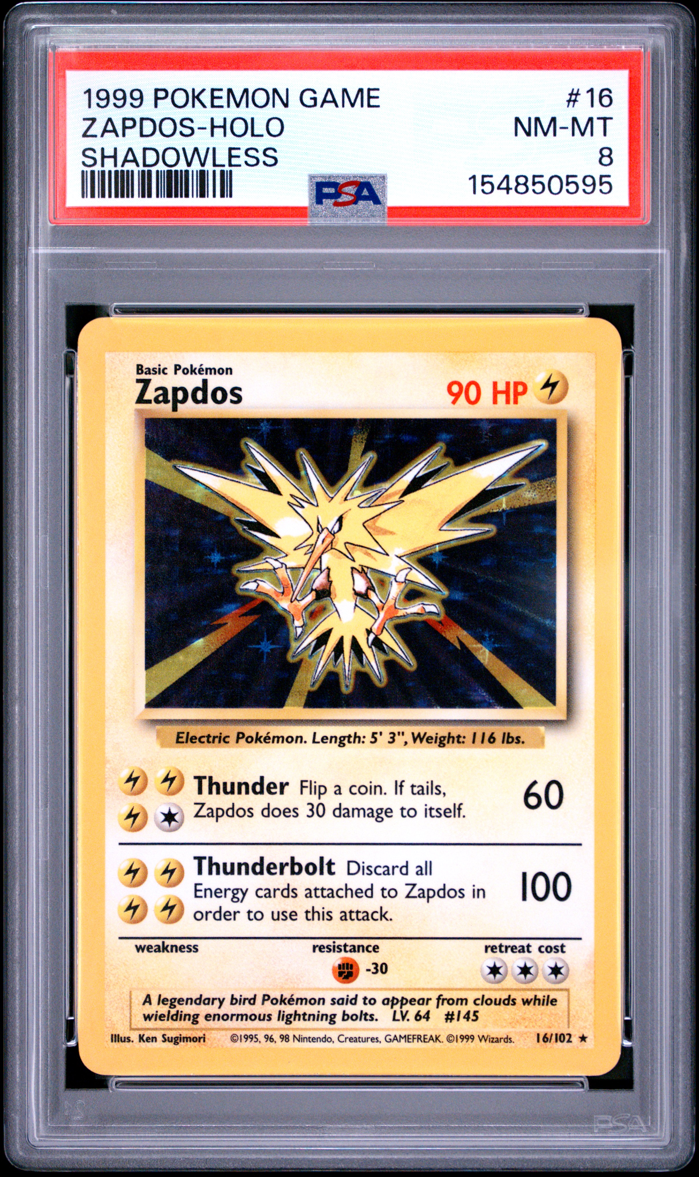 Zapdos-Holo Shadowless