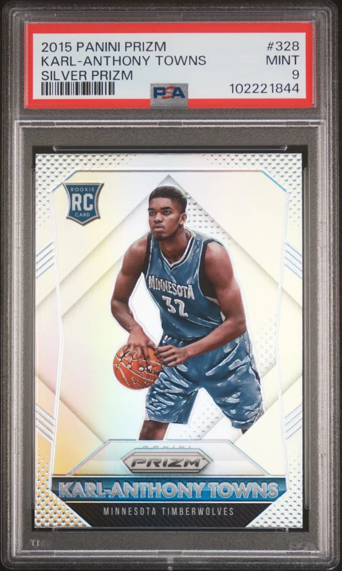 2015 #328 Karl-Anthony Towns PSA 9 Panini Prizm
