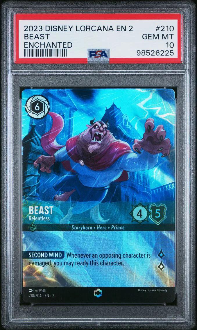 2023 #210 Beast - Relentless PSA 10 Disney Lorcana EN 2-Rise of the Floodborn
