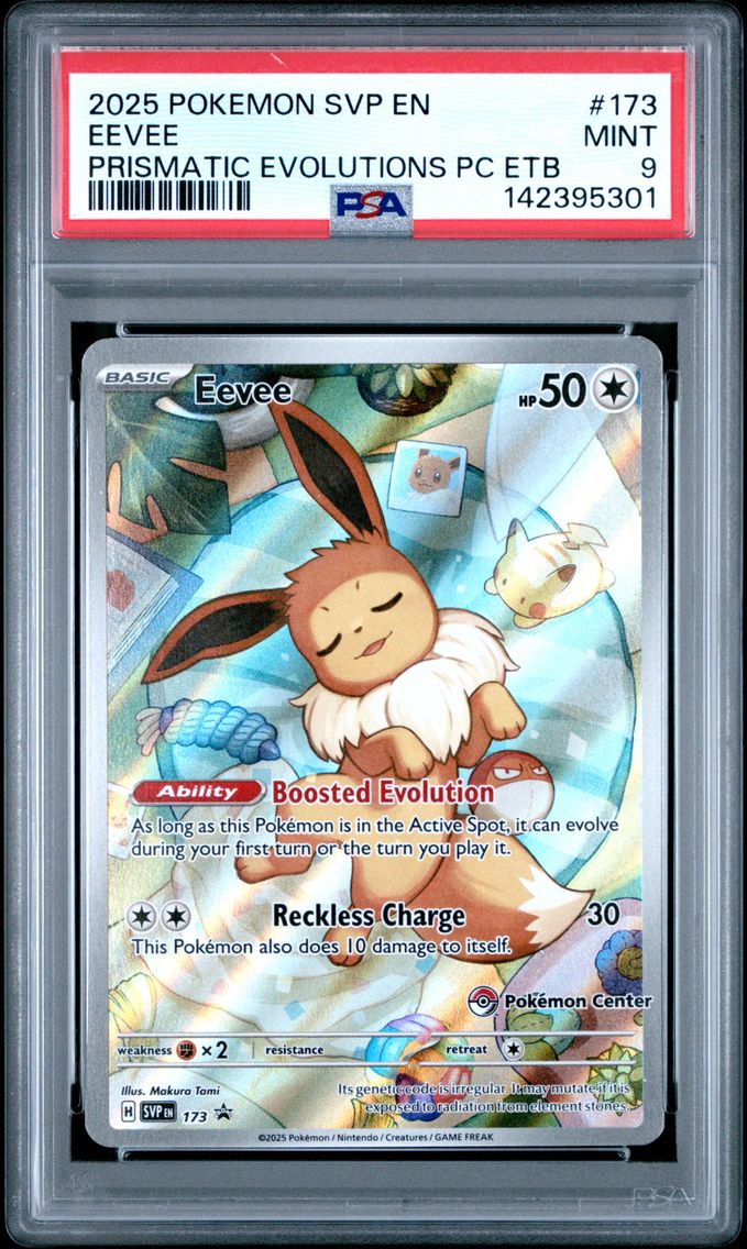 2025 #173 Eevee PSA 9 Svp EN-SV Black Star Promo Pokemon
