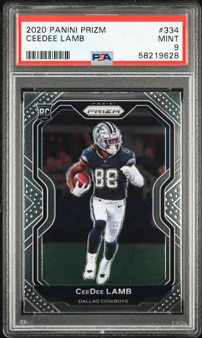 2020 #334 Ceedee Lamb PSA 9 Panini Prizm