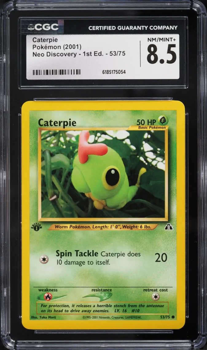 2001 #53 Caterpie CGC 8.5 Pokemon Neo Discovery 1st Edition