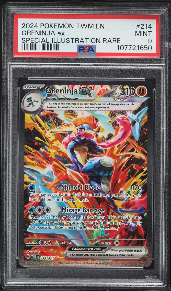 2024 #214 Greninja EX PSA 9 Twm EN-Twilight Masquerade Pokemon
