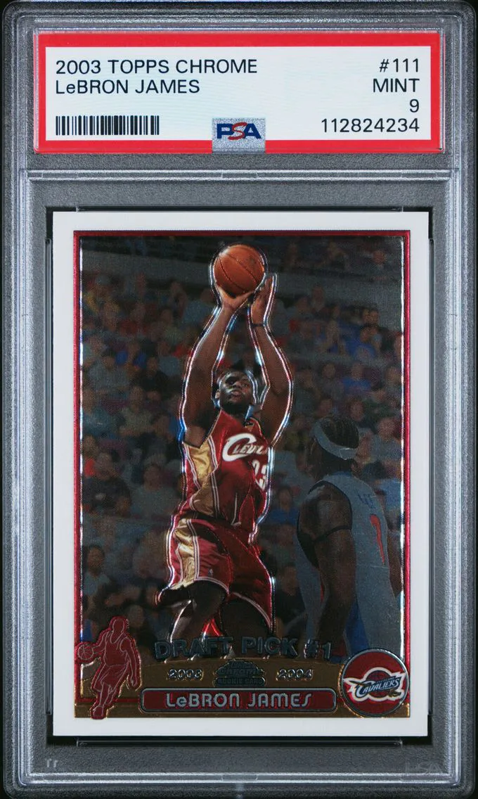 2003 #111 LeBron James PSA 9 Topps Chrome Basketball