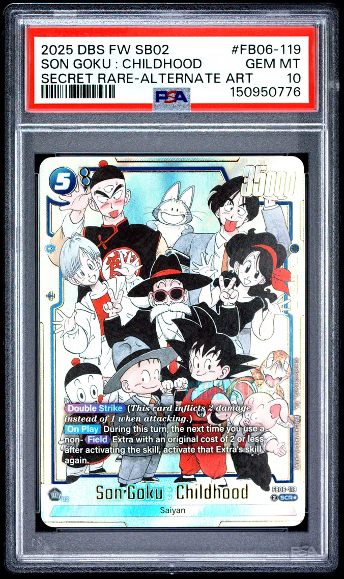 2025 #FB06-119 Son Goku : Childhood PSA 10 Dragon Ball Super Card Game Fusion World Manga Booster 02