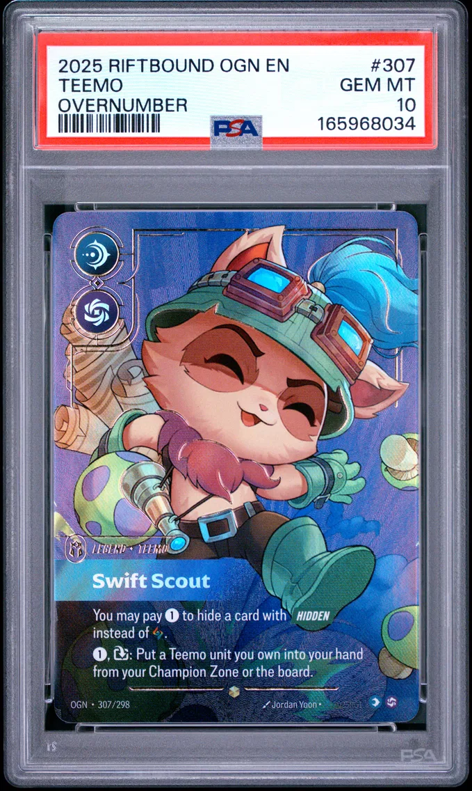 2025 #307 Teemo - Swift Scout PSA 10 Riftbound: League of Legends Ogn-Origins