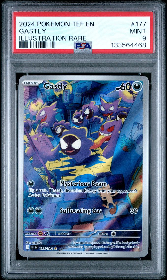 2024 #177 Gastly PSA 9 Tef EN-Temporal Forces Pokemon