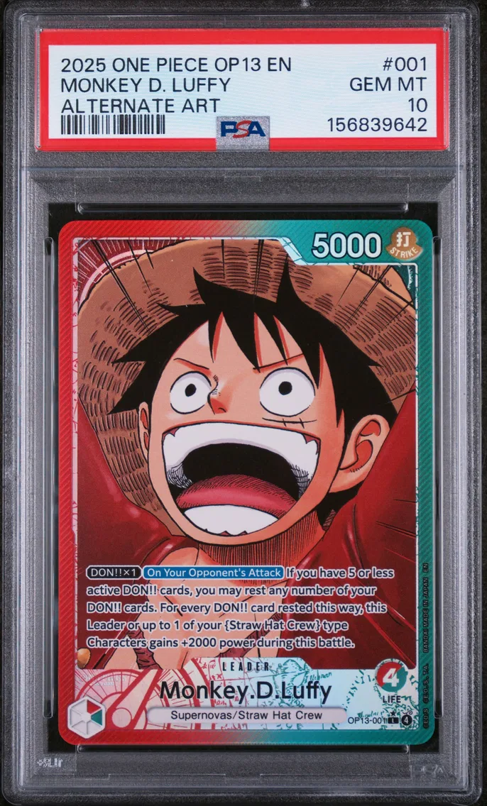 2025 #001 Monkey D. Luffy PSA 10 One Piece OP13-Carrying on His Will