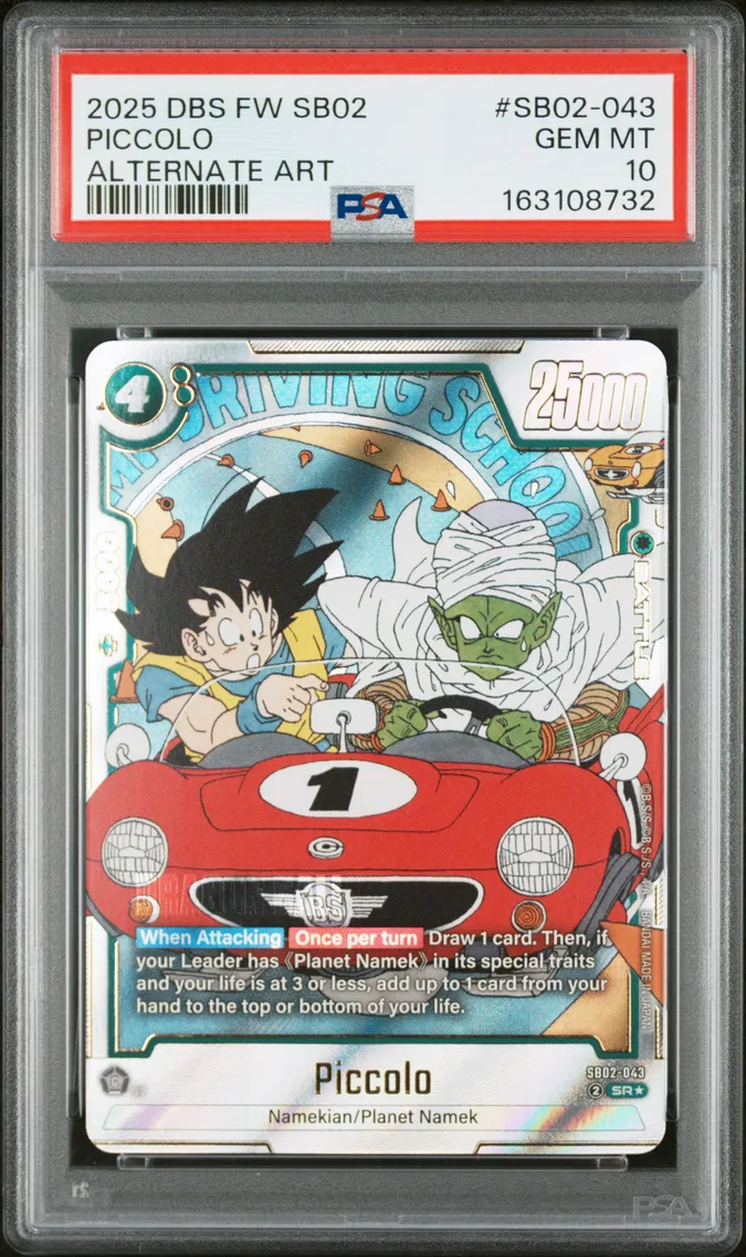 2025 #SB02-043 Piccolo PSA 10 Dragon Ball Super Card Game Fusion World Manga Booster 02