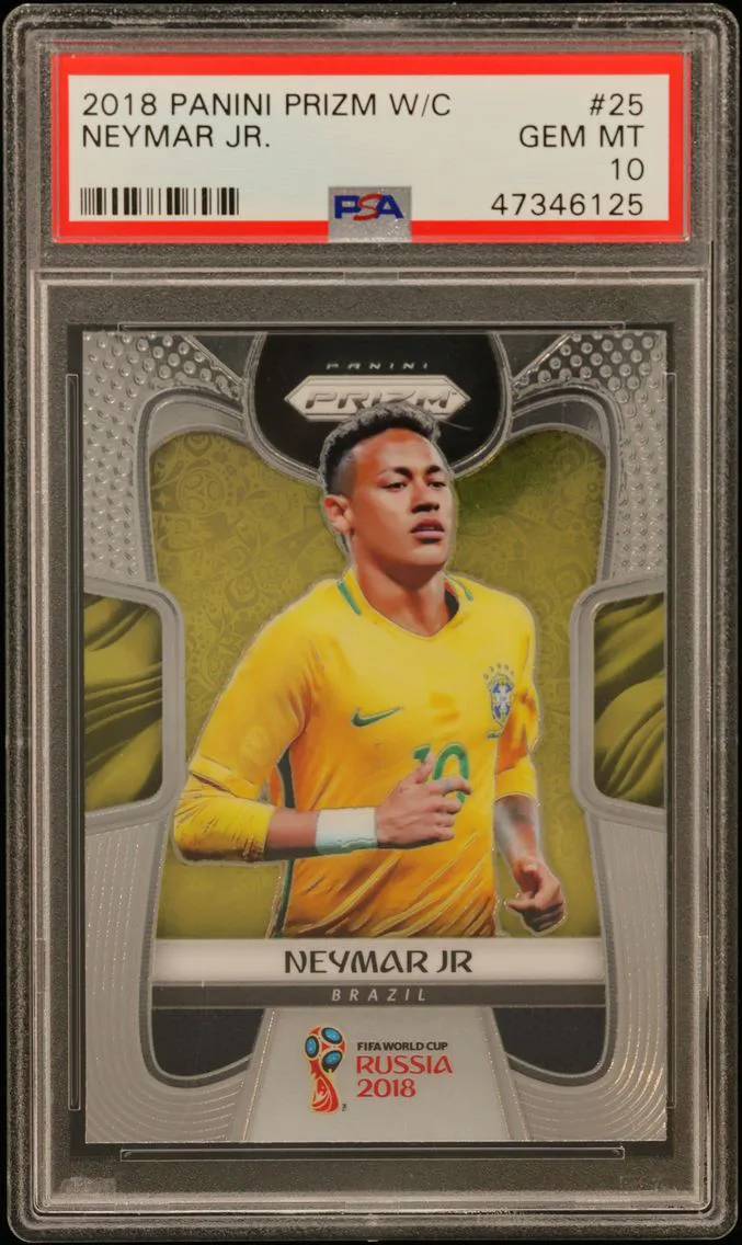 2018 #25 Neymar Jr. PSA 10 Panini Prizm World Cup