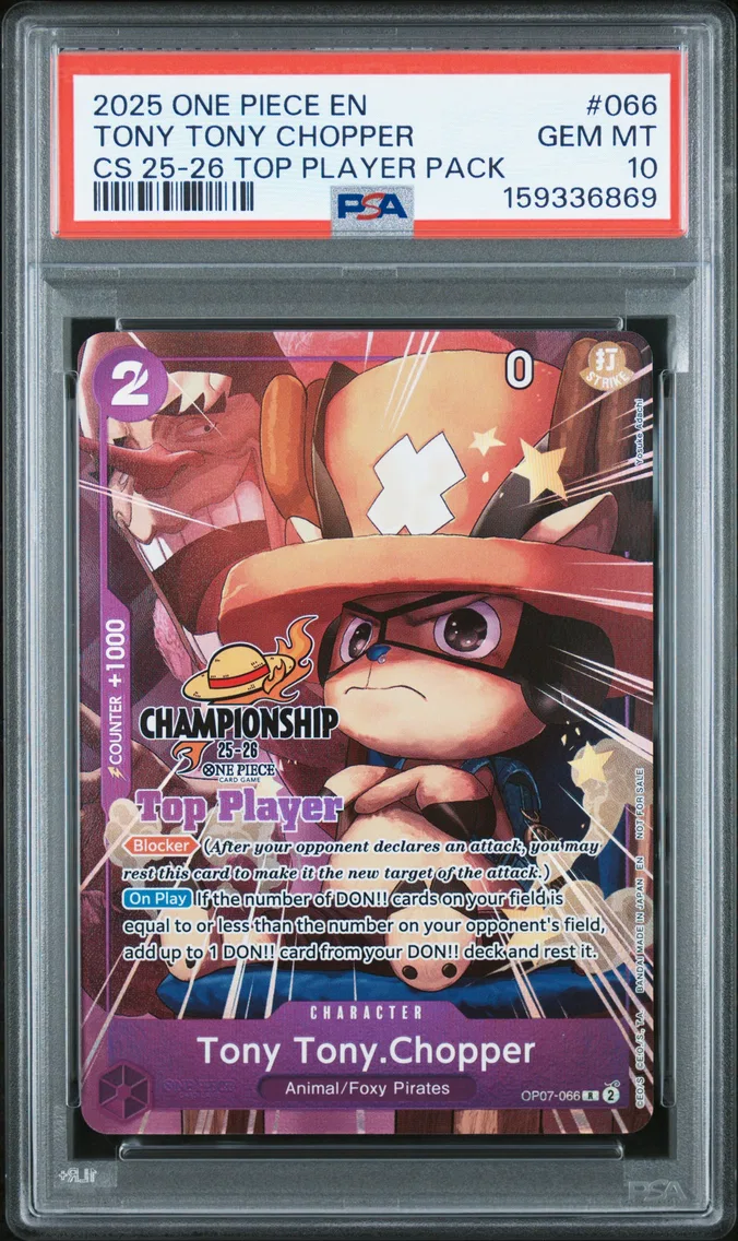 2025 #066 Tony Tony Chopper PSA 10 One Piece Championship 25-26 Top Player Pack