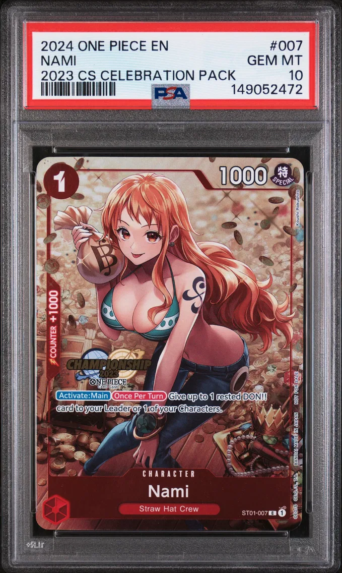 2024 #007 Nami PSA 10 One Piece Championship 2023 Celebration Pack