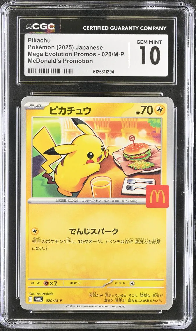 2025 #020/M-P Pikachu CGC 10 Mega Evolution Promos - Japanese