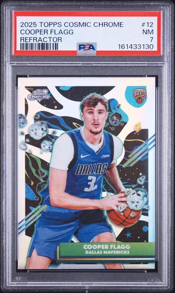 2025 #12 Cooper Flagg PSA 7 Topps Cosmic Chrome