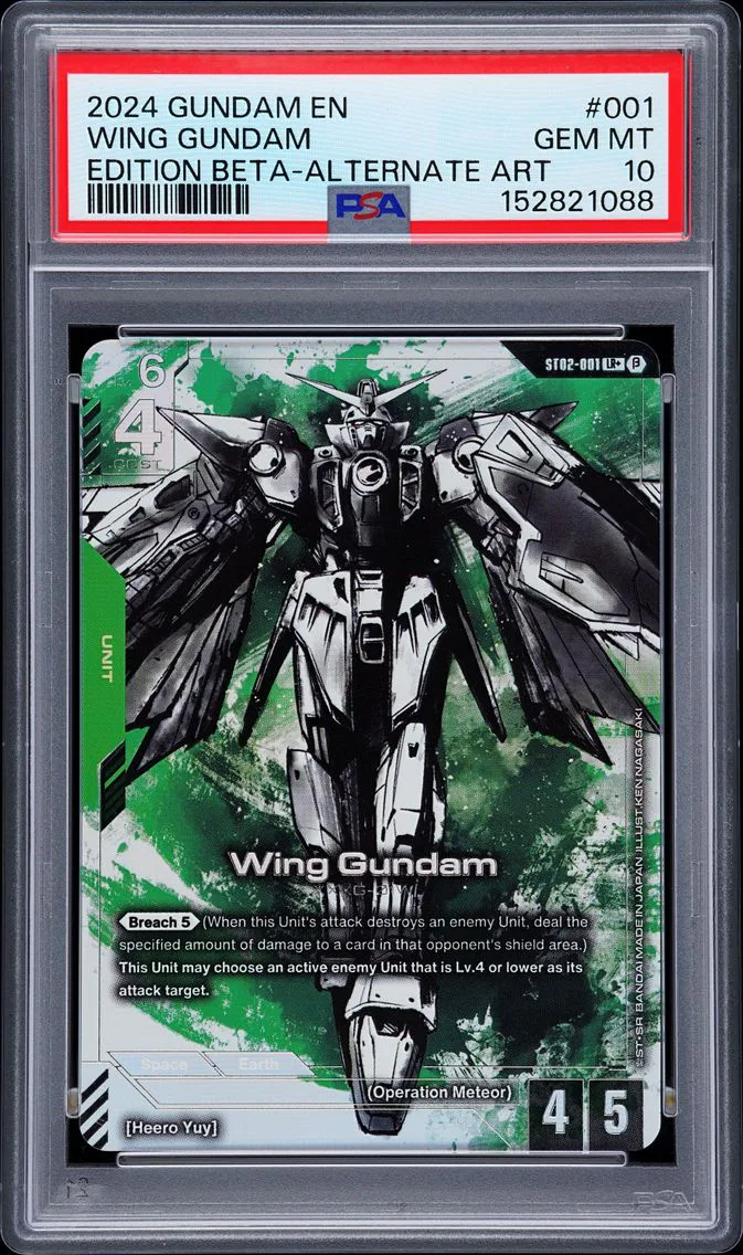2024 #001 Wing Gundam PSA 10 Gundam Edition Beta