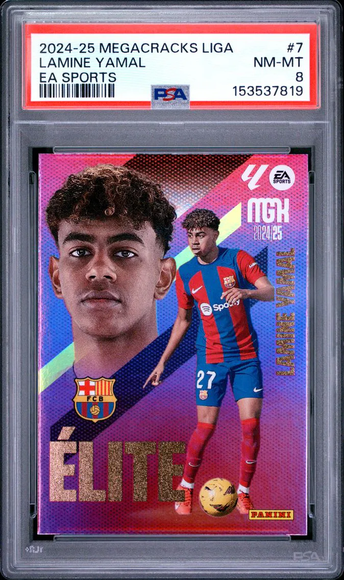 2024 #7 Lamine Yamal PSA 8 Panini Megacracks Mgk Laliga EA Sports