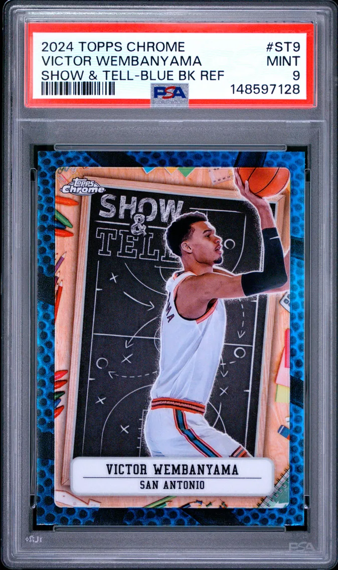 2024 #ST9 Victor Wembanyama PSA 9 Topps Chrome Show and Tell