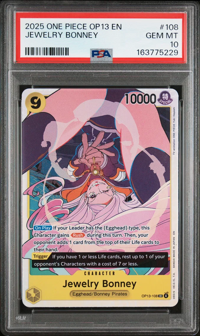 2025 #108 Jewelry Bonney PSA 10 One Piece OP13-Carrying on His Will