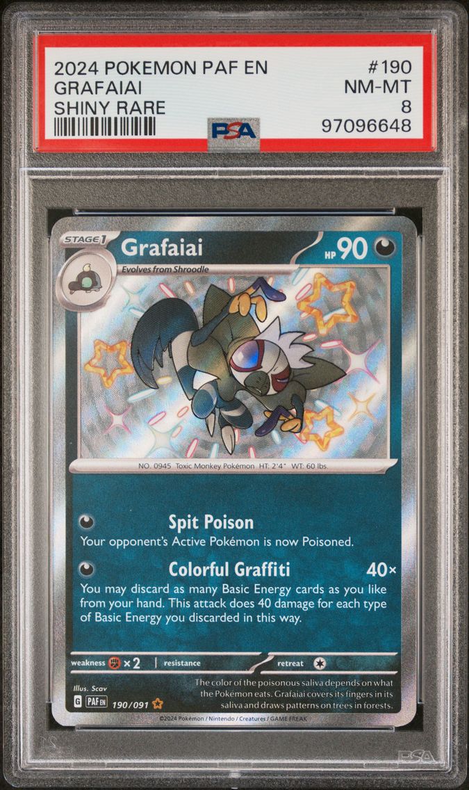 2024 #190 Grafaiai PSA 8 Paf EN-Paldean Fates