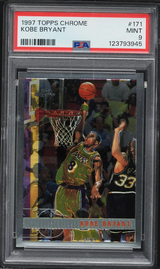 1997 #171 Kobe Bryant PSA 9 Topps Chrome Basketball