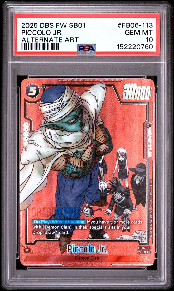2025 #FB06-113 Piccolo Jr. PSA 10 Dragon Ball Super Card Game Fusion World Manga Booster 01