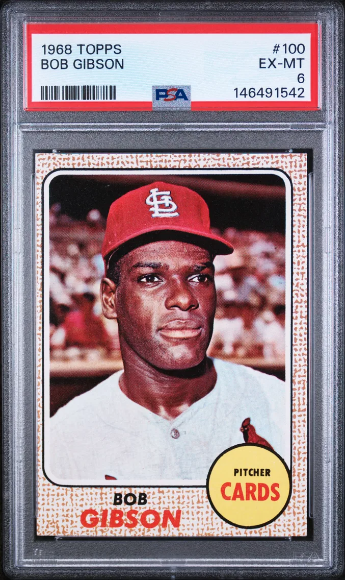 1968 #100 Bob Gibson PSA 6 Topps