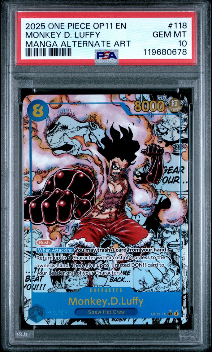 2025 #118 Monkey D. Luffy PSA 10