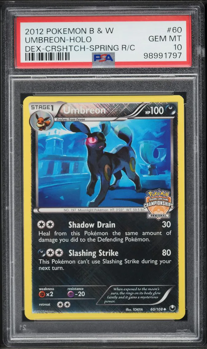 2012 #60 Umbreon-Holo PSA 10 Black & White Dark Explorers Pokemon